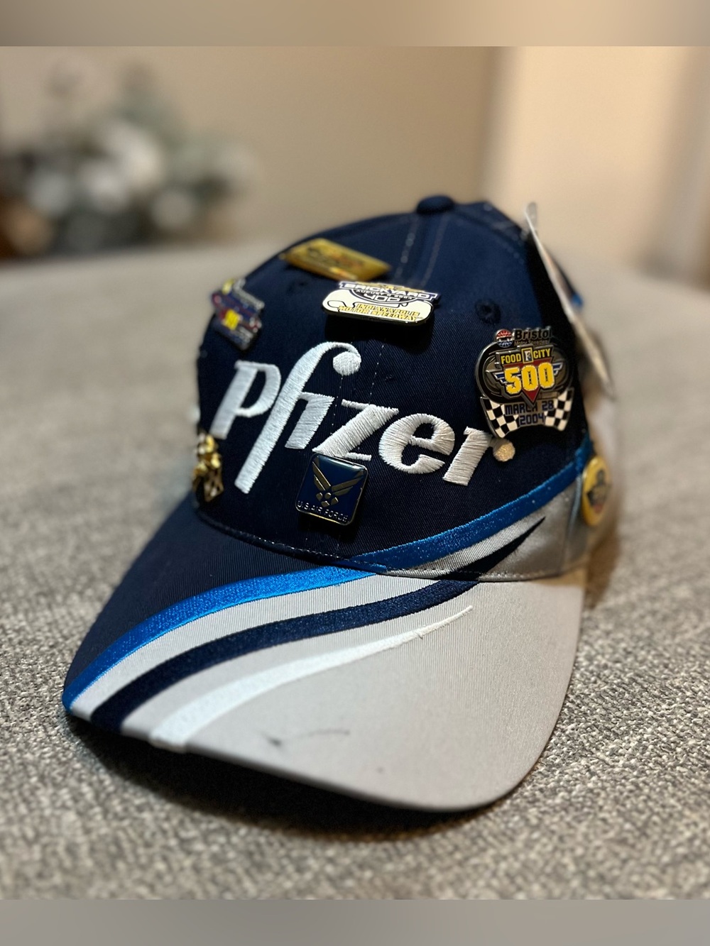 NASCAR Mark Martin #6 Rousch Racing collectors hat and pins